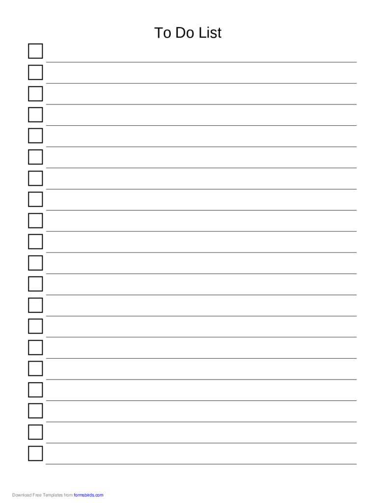 To Do List Template – 36 Free Templates In Pdf, Word, Excel With Regard To Blank To Do List Template
