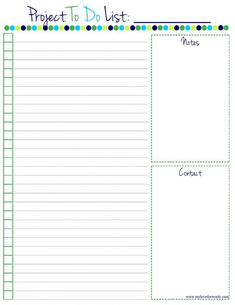 To Do List Template Word Free Download Online Printable For Intended For Daily Task List Template Word