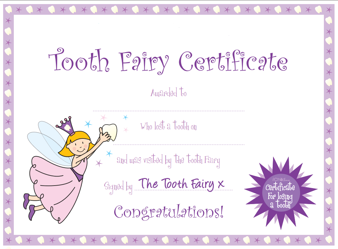 Tooth Fairy Certificate … | Tooth Fairy Certificate, First For Free Tooth Fairy Certificate Template