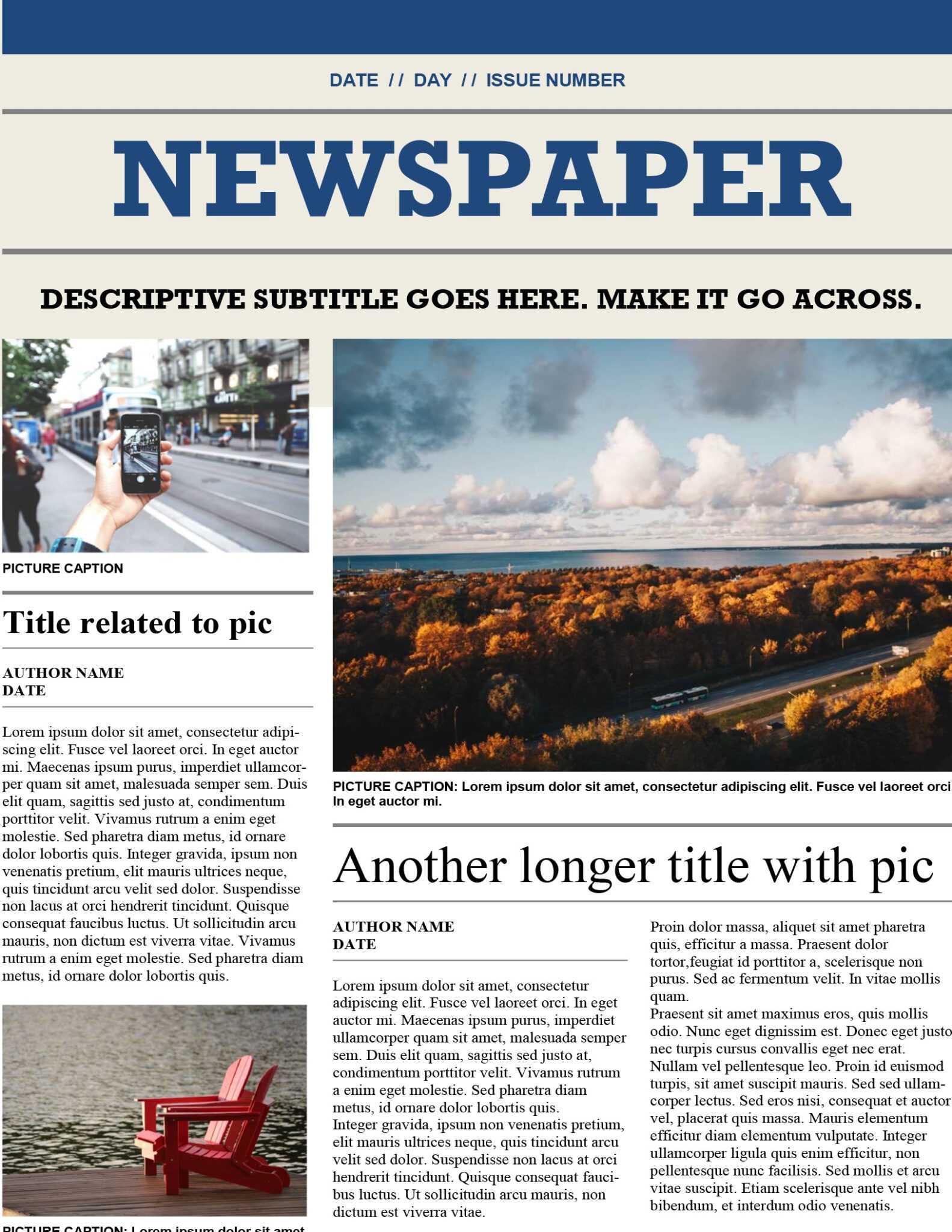 free blank microsoft word newspaper template