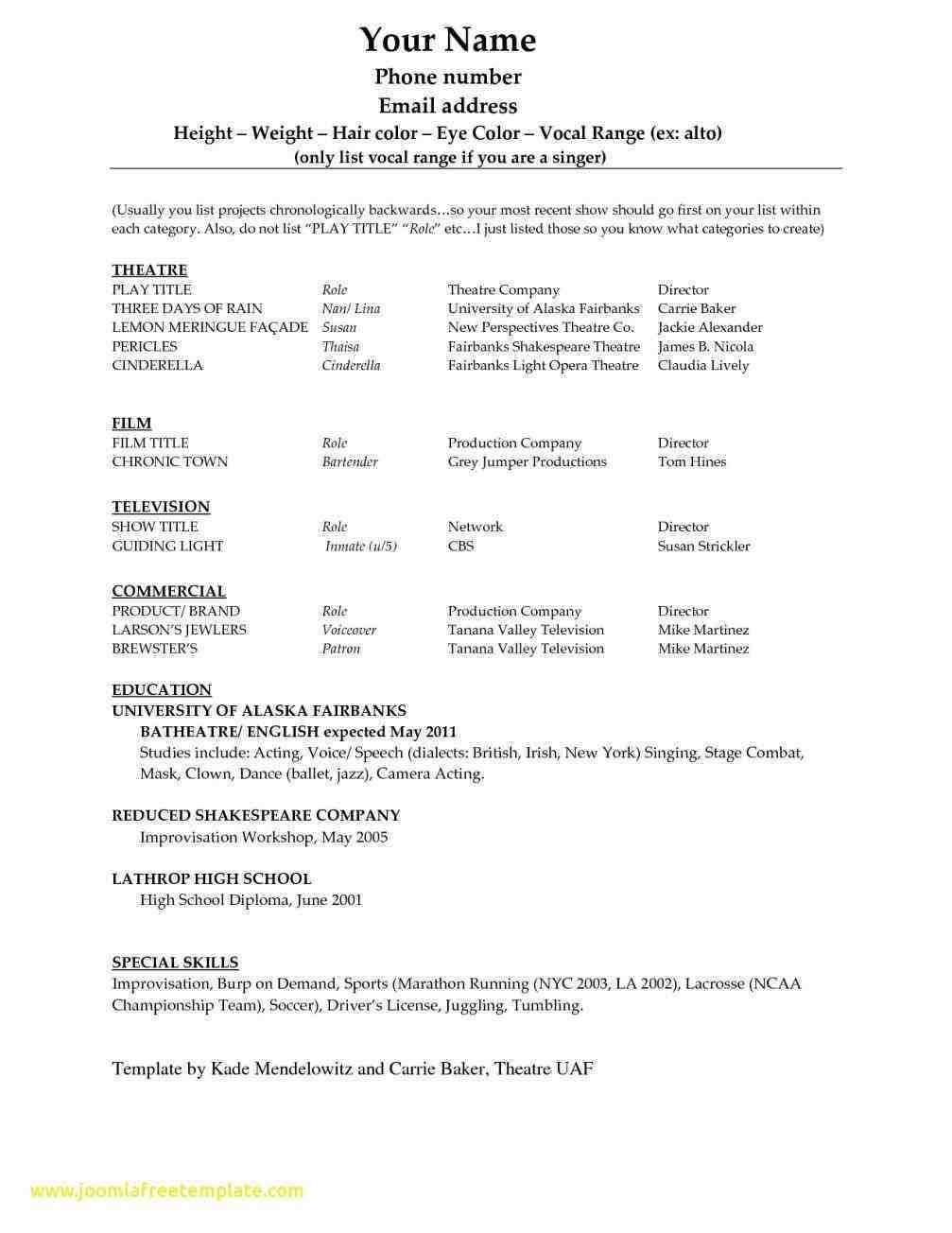 Training Manual Template Microsoft Word | Acting Resume In Training Manual Template Microsoft Word