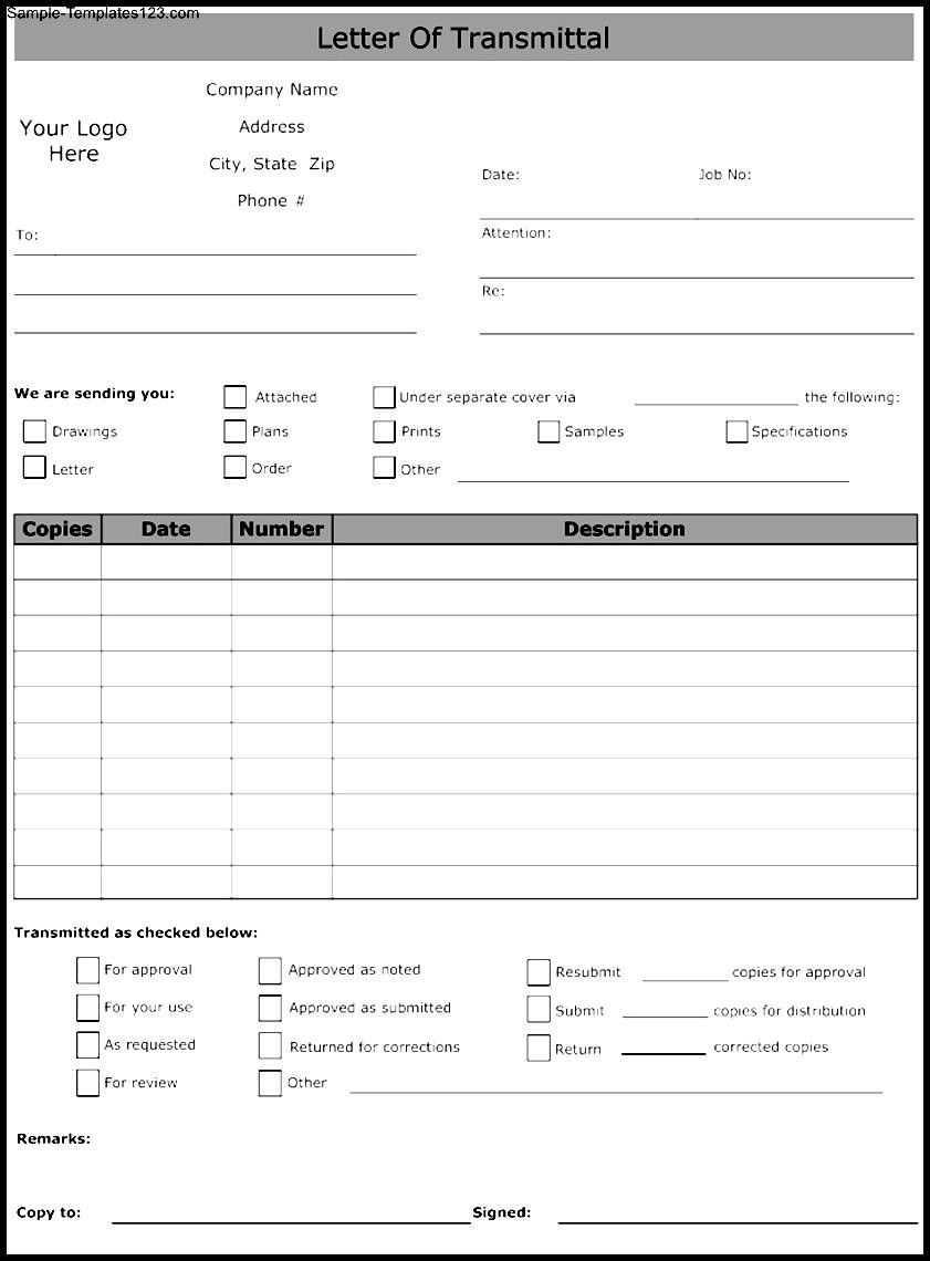 Transmittal Template Word In 2019 | Letter Example Intended For Simple Report Template Word