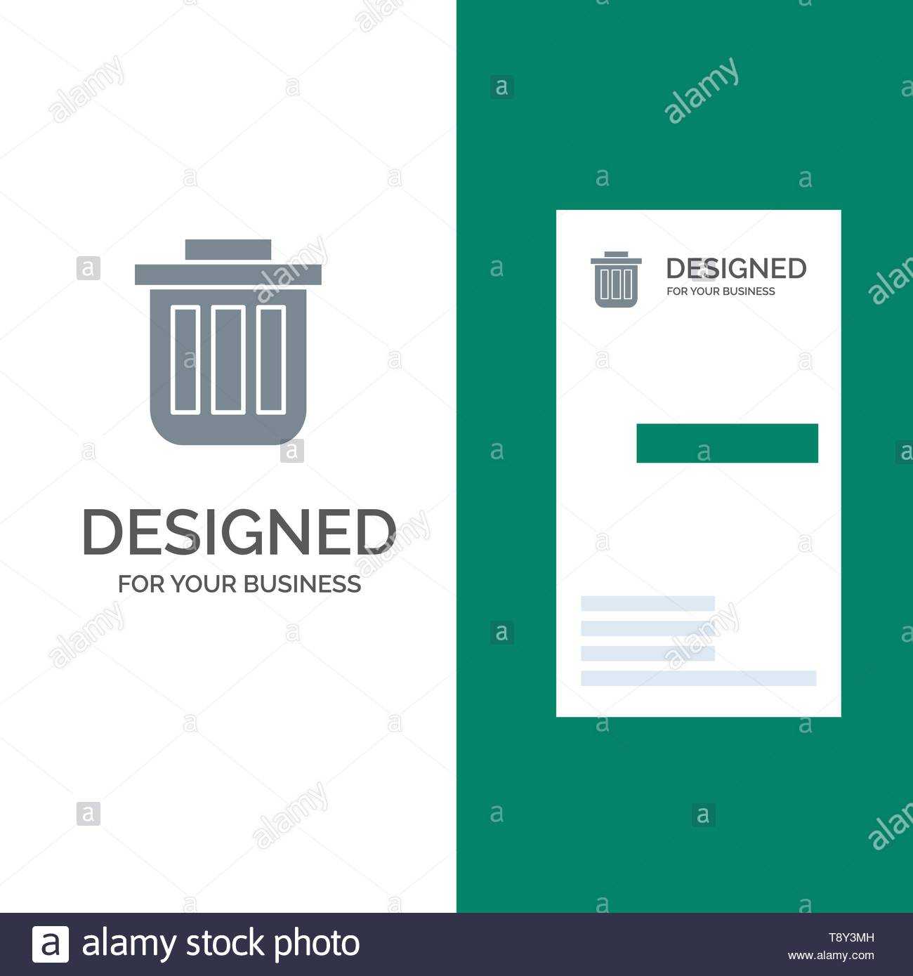 Trash, Basket, Bin, Can, Container, Dustbin, Office Grey For Bin Card Template