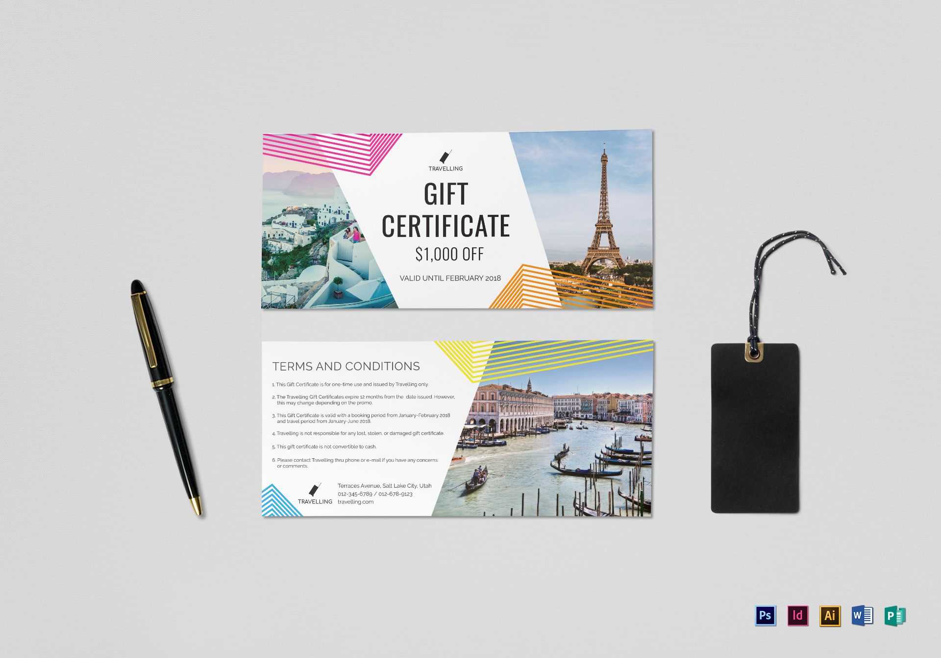 Travel Gift Certificate Template Inside Publisher Gift Certificate Template