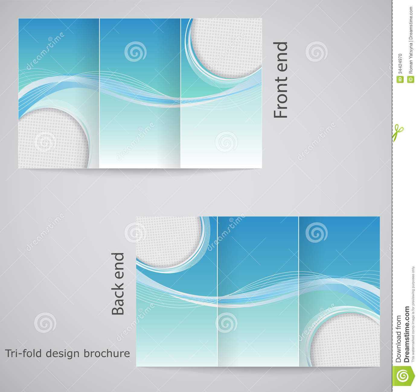 Tri Fold Brochure Design. Stock Vector. Illustration Of For 3 Fold Brochure Template Free
