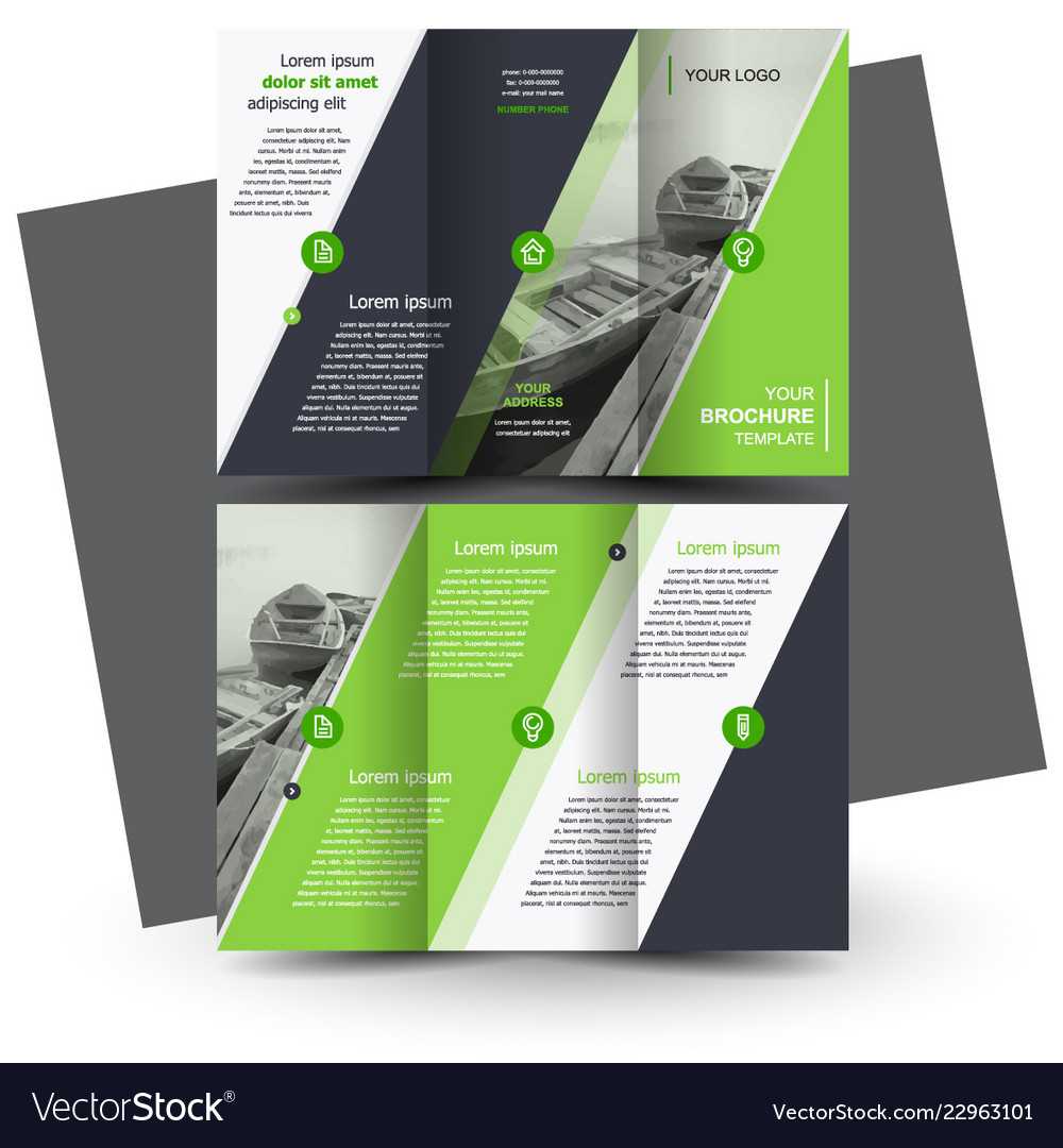 Tri Fold Brochure Design Template Green With Regard To Adobe Tri Fold Brochure Template