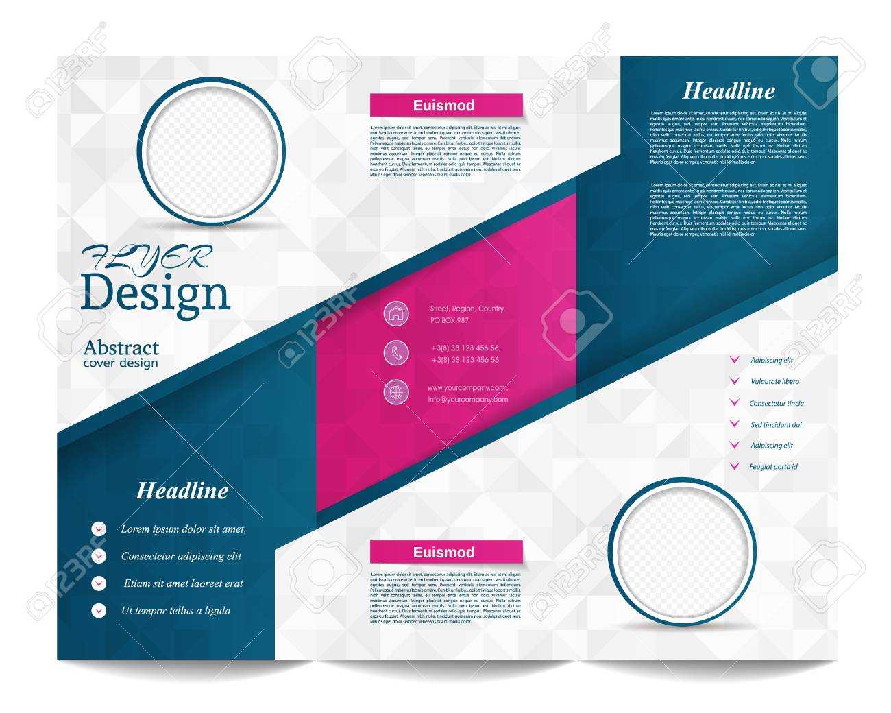 Tri Fold Brochure Template.corporate Business Background Or Cover.. In Tri Fold Brochure Publisher Template