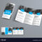 Tri Fold Brochure Template With Blue Rectangular Within Free Three Fold Brochure Template