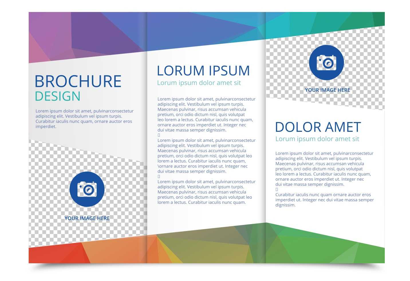 Tri Fold Brochure Vector Template – Download Free Vectors For 3 Fold Brochure Template Free Download