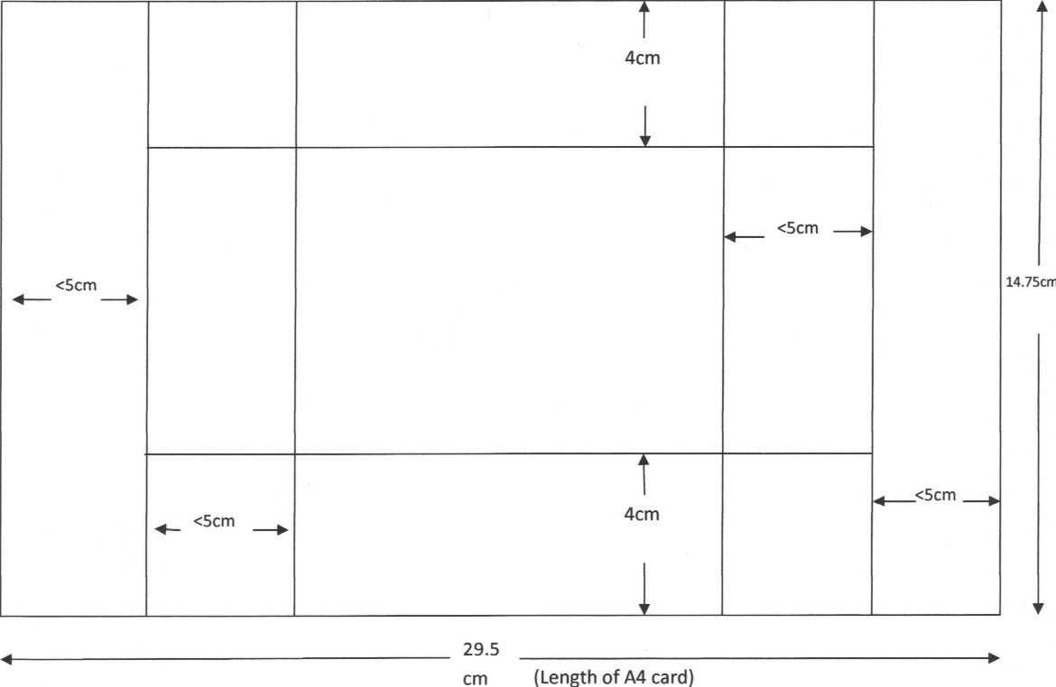 Tri Shutter Card Template Using A4 Card | Card Making Within Three Fold Card Template