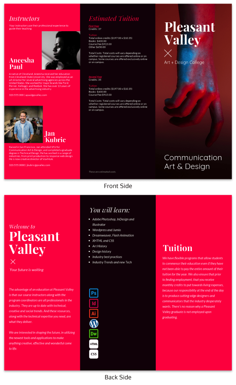 Trifold Brochure Ideas — Brochure Examples From Venngage Inside Good Brochure Templates