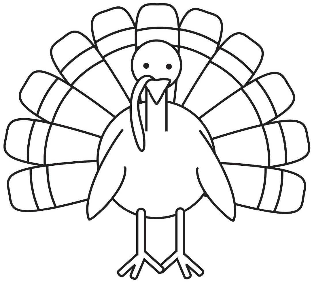 Turkey Coloring Page – Free Large Images | Turkey Coloring Inside Blank Turkey Template