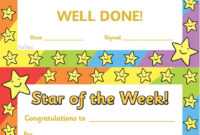 Twinkl Resources &gt;&gt; Star Of The Week &gt;&gt; Thousands Of throughout Star Of The Week Certificate Template