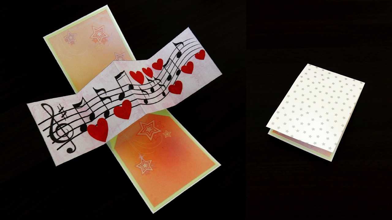 Twist And Pop Music Card – Pop Up Cardtemplate – Ezycraft In Twisting Hearts Pop Up Card Template