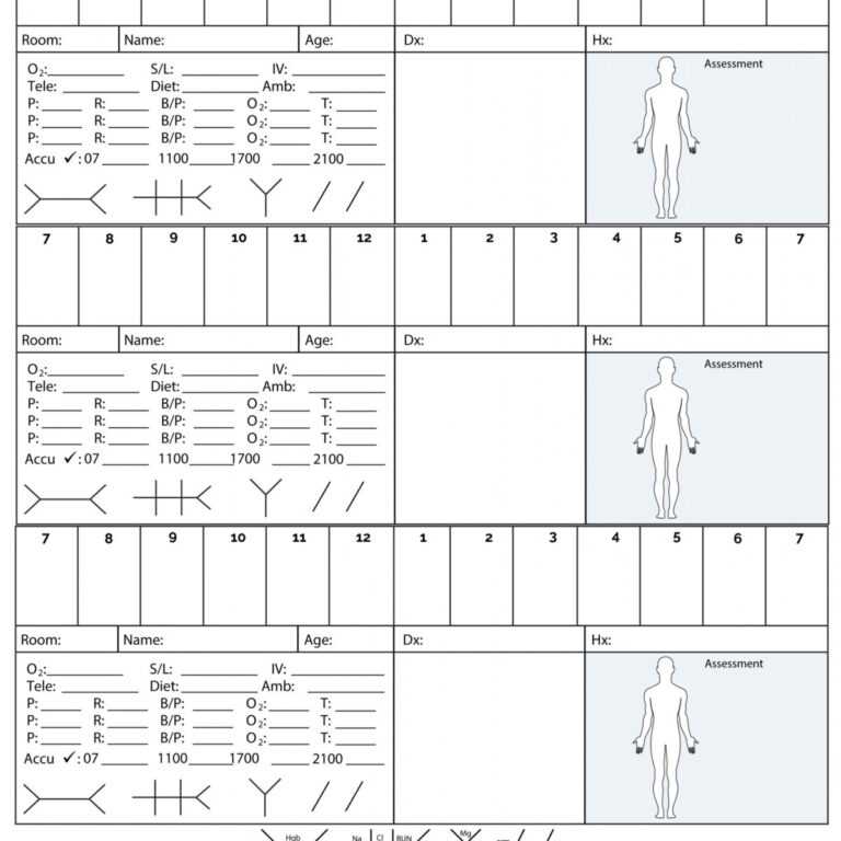 Txt Descargar Free 4 Patient Nursing Report Sheet 25 Sheet With Med 