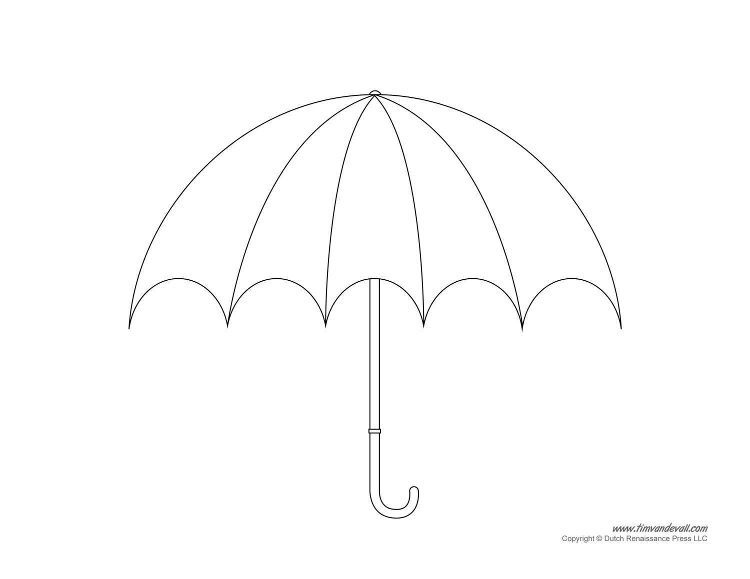 Umbrella Template – Clip Art Library Within Blank Umbrella Template