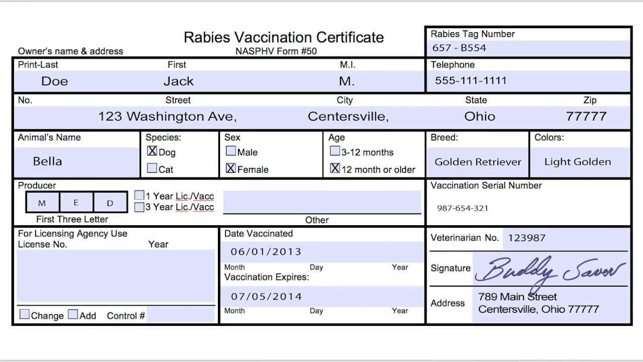 Free Printable Rabies Certificate Printable World Holiday