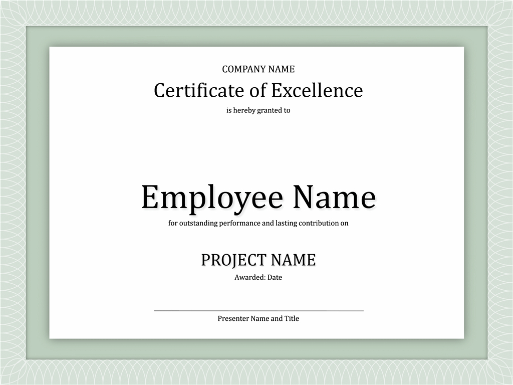 Use This Template For Powerpoint To Create Your Own With Powerpoint Award Certificate Template