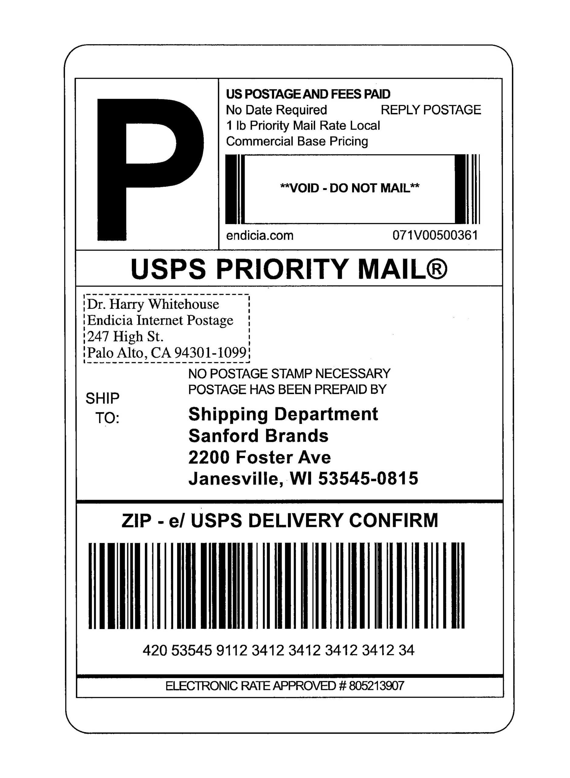 Fedex Label Template Word