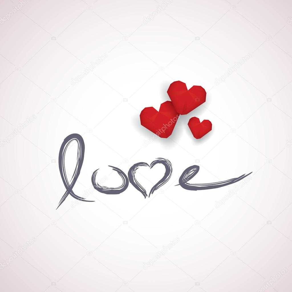 Valentine Card Template With Handwritten Word Love And Red For Valentine Card Template Word