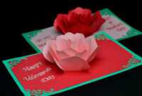 Valentine's Day Card: Rose Pop-Up Card Revisited | Pop Up in Diy Pop Up Cards Templates