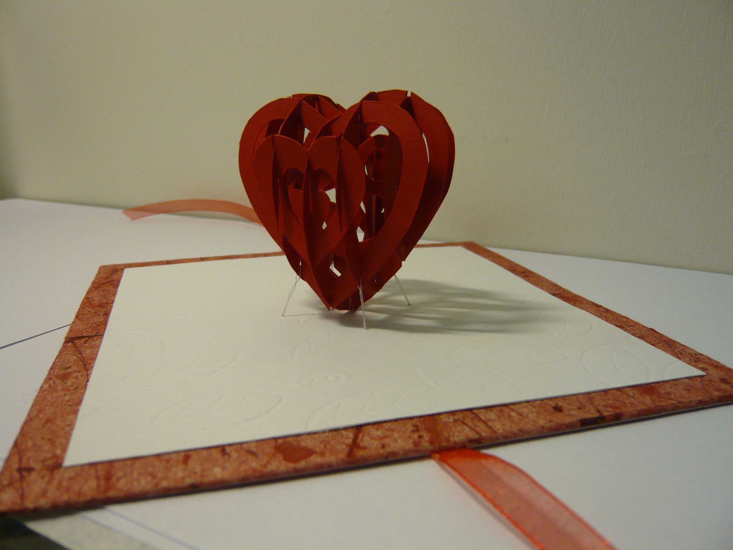 Valentine's Day Pop Up Card: 3D Heart Tutorial – Creative In 3D Heart Pop Up Card Template Pdf