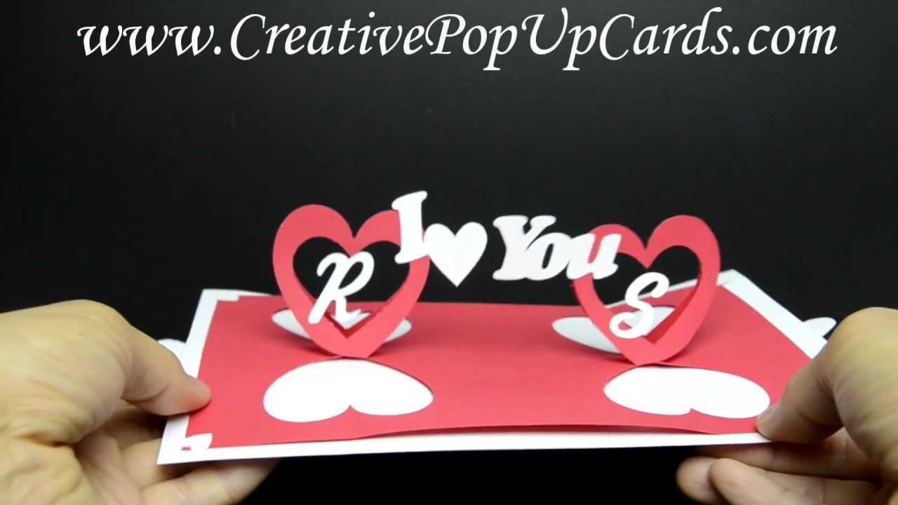 Valentines Day Pop Up Card: Twisting Hearts Regarding Twisting Hearts Pop Up Card Template