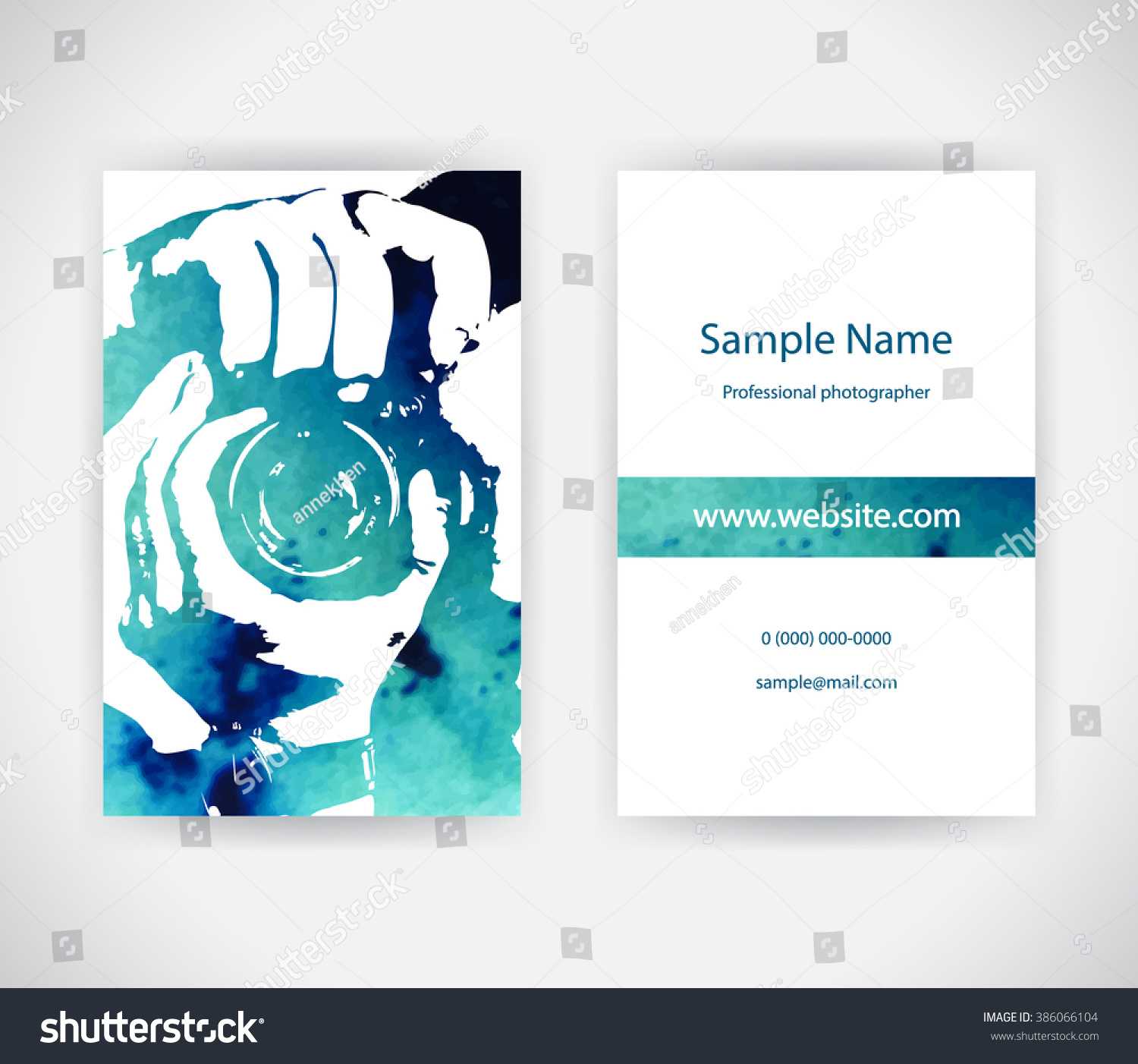 Vector Business Card Photographer On Background Stock Vector Within Photographer Id Card Template