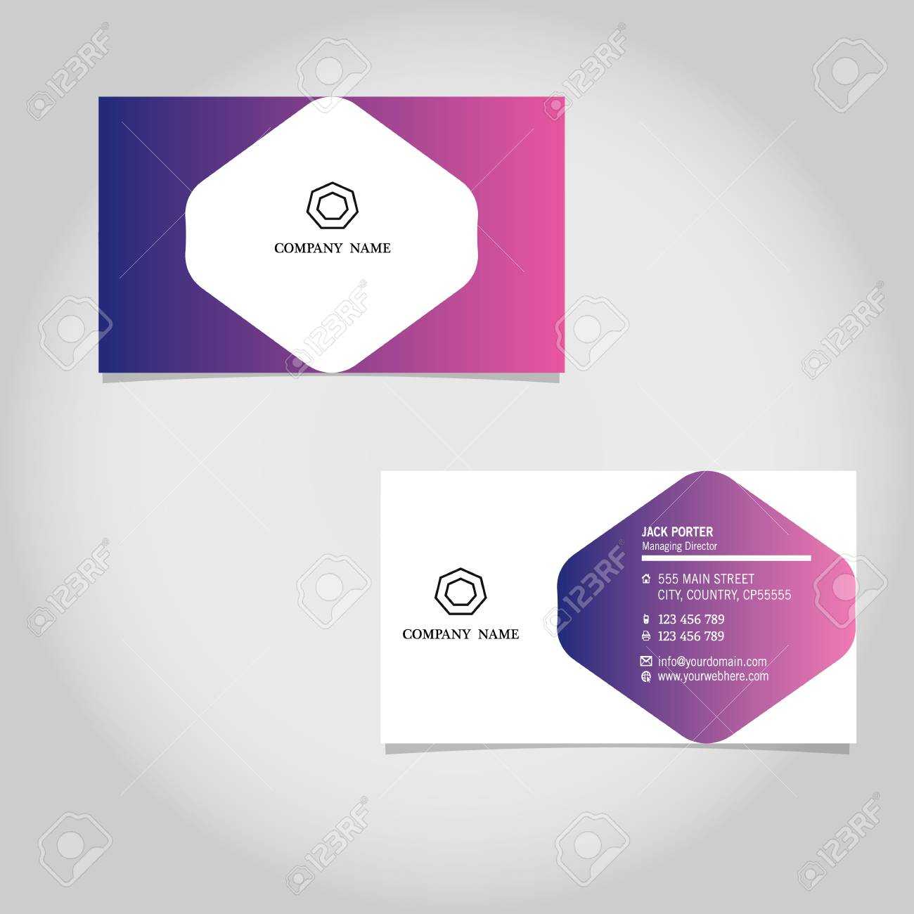 Vector Business Card Template Design Adobe Illustrator Throughout Adobe Illustrator Card Template