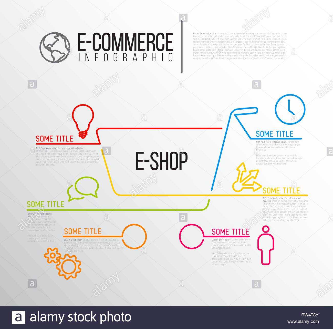 Vector E Commerce E Shop Infographic Report Template Made Pertaining To Shop Report Template