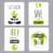 Vector Set Of Small Card Templates. Suitable For Earth Day And.. Inside Small Greeting Card Template