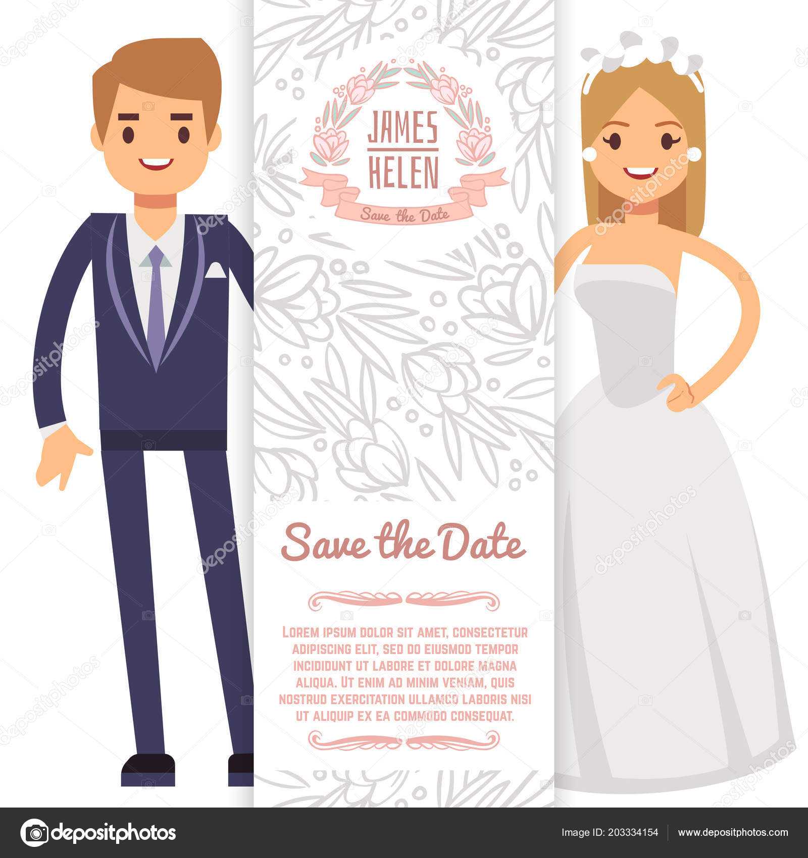 Vector Wedding Banner Template. Decorative Flyer With Bride For Bride To Be Banner Template