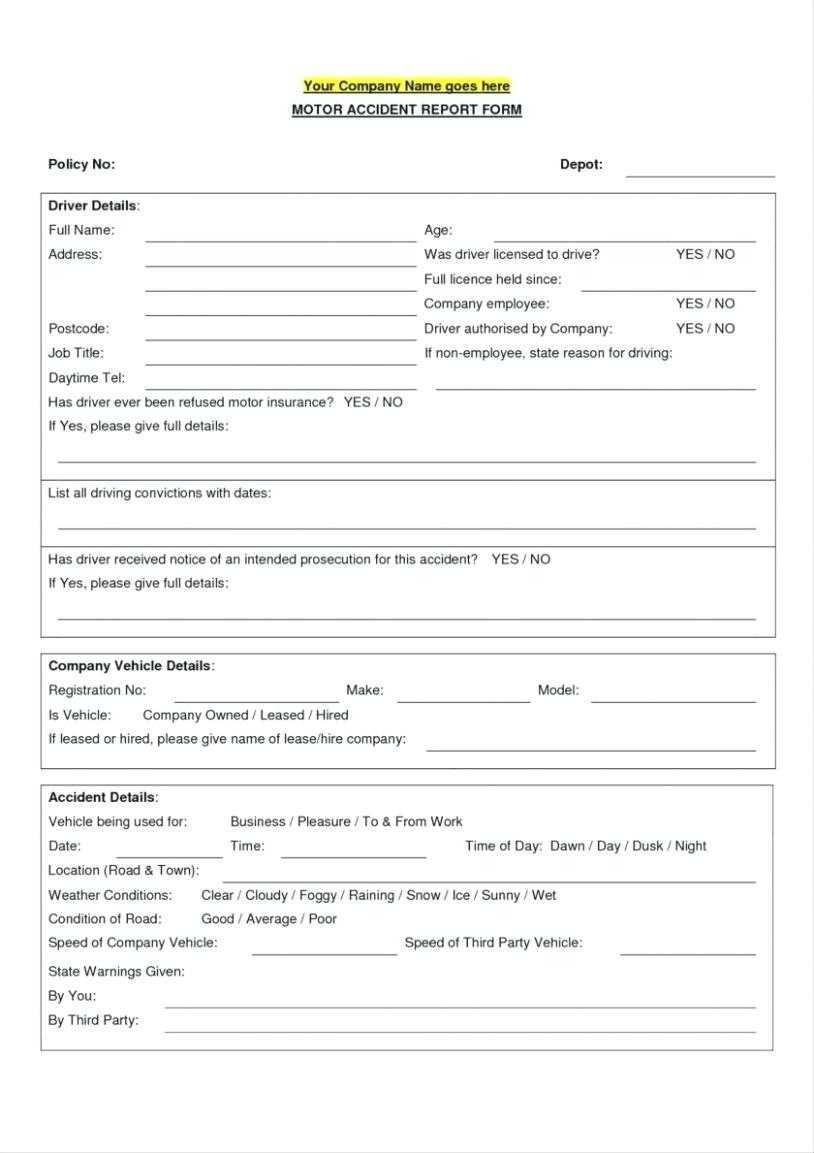 Vehicle Accident Report Template – Atlantaauctionco Intended For Vehicle Accident Report Form Template