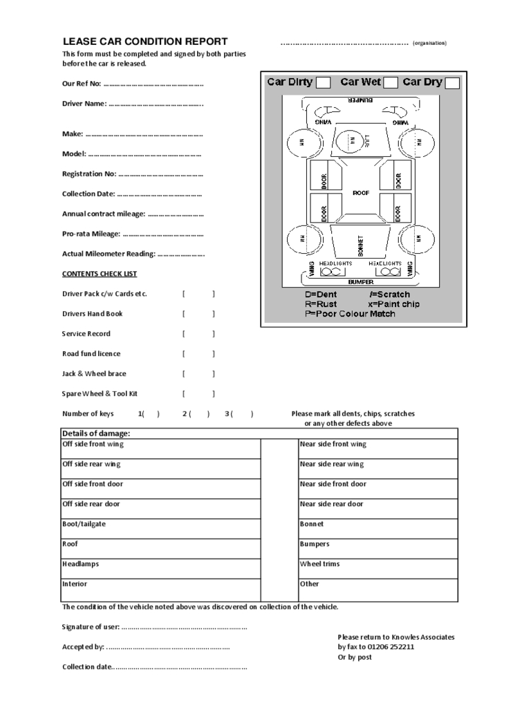 Vehicle Condition Report Form – 2 Free Templates In Pdf Within Truck Condition Report Template
