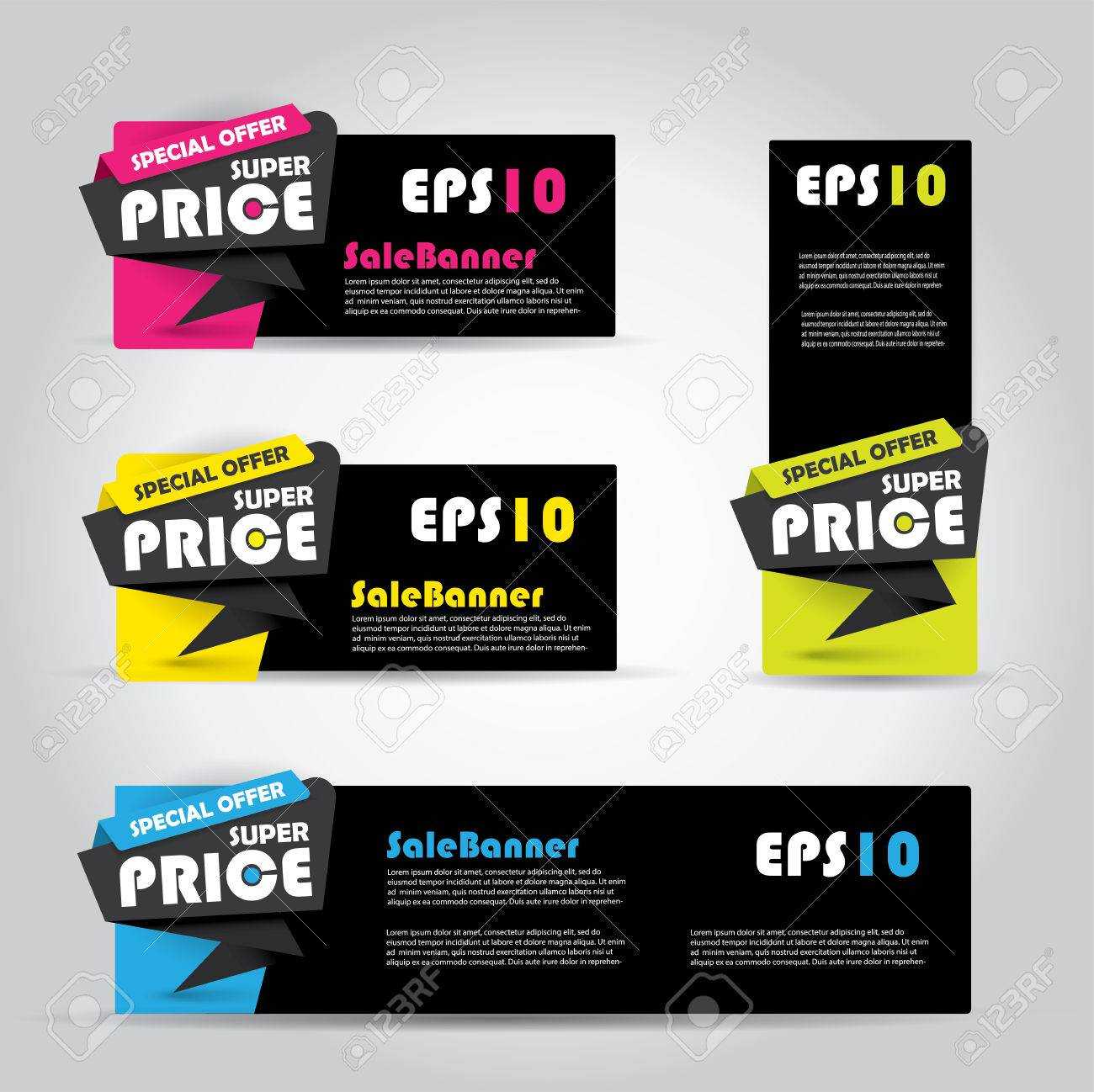 Vibrant Sale Banner Template, Horizontal Advertising Business.. Inside Product Banner Template
