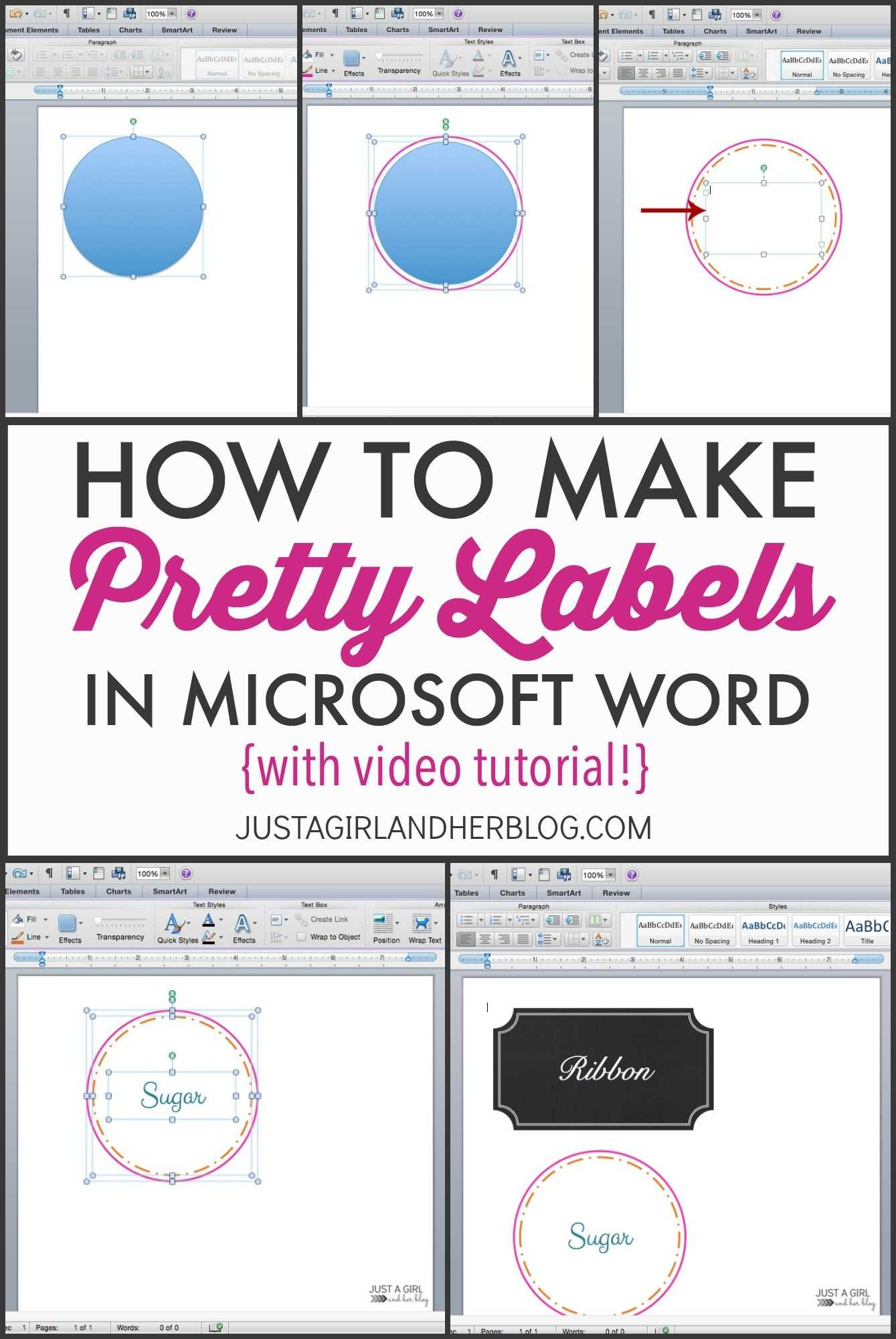 Video: How To Make Pretty Labels In Microsoft Word | How To Regarding Food Label Template Word