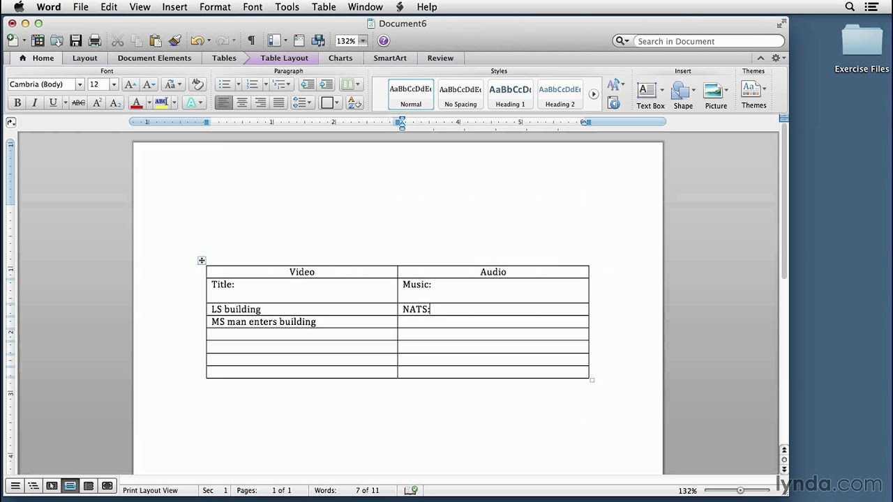 Video Script Writing Tutorial: Setting Up A Two Column Script In Word |  Lynda Intended For Microsoft Word Screenplay Template