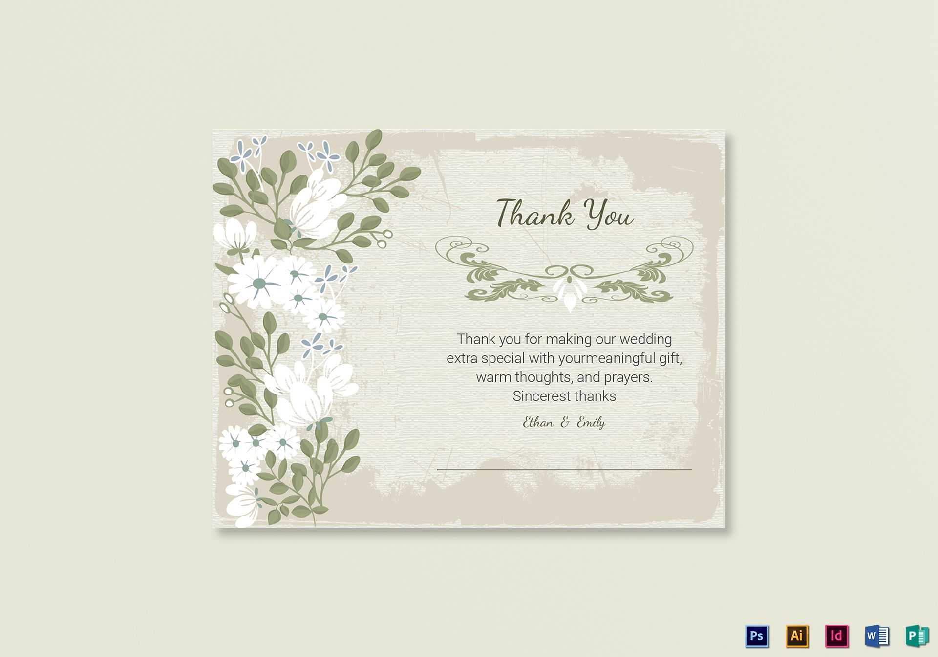 Vintage Thank You Card Template With Regard To Thank You Card Template Word