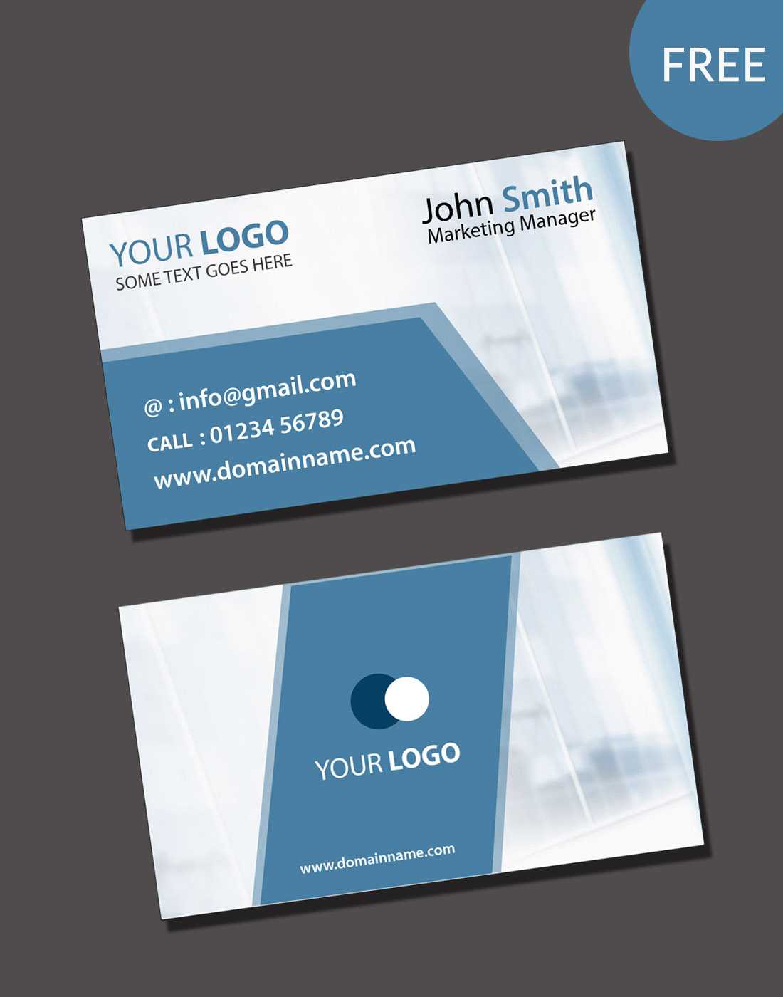 Visiting Card Psd Template Free Download Pertaining To Visiting Card Psd Template Free Download