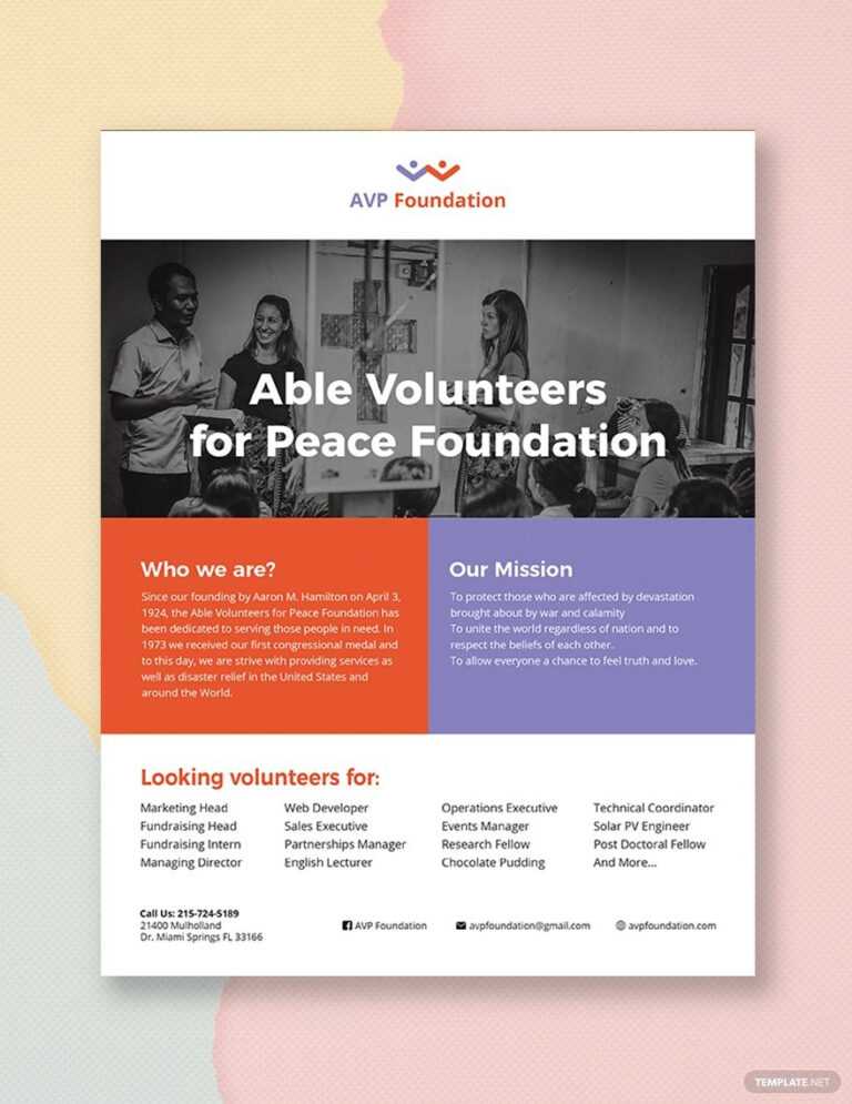 Volunteer Flyer Template