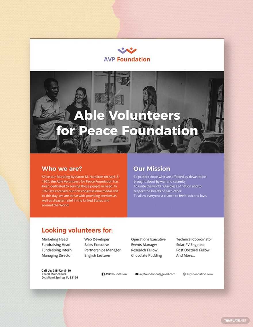 Volunteer Flyer Template: Download 278+ Flyers In Adobe Within Volunteer Brochure Template