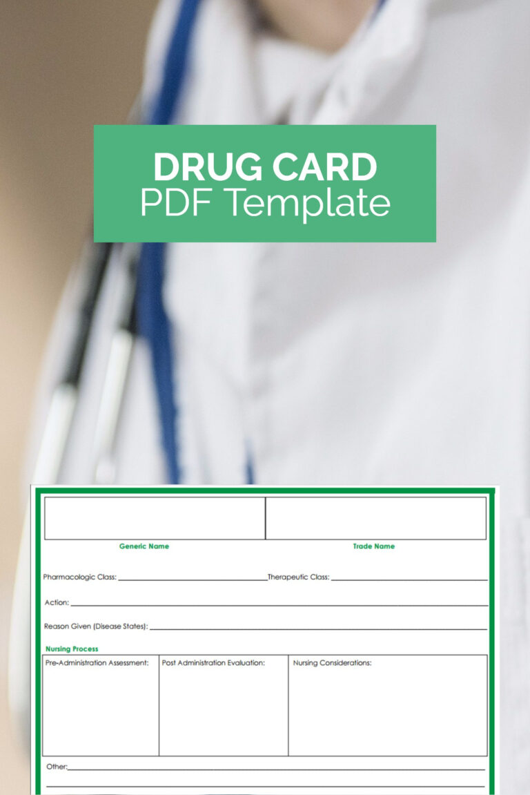 Want A Free Drug Card Template That Can Make Studying Much Intended For