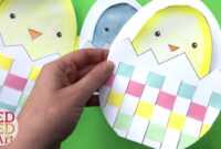 Weaving Chick Cards With Template - Easy Easter Card Diy Ideas pertaining to Easter Chick Card Template