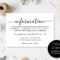 Wedding Guest Details Template, Wedding Guest Accommodation For Wedding Hotel Information Card Template