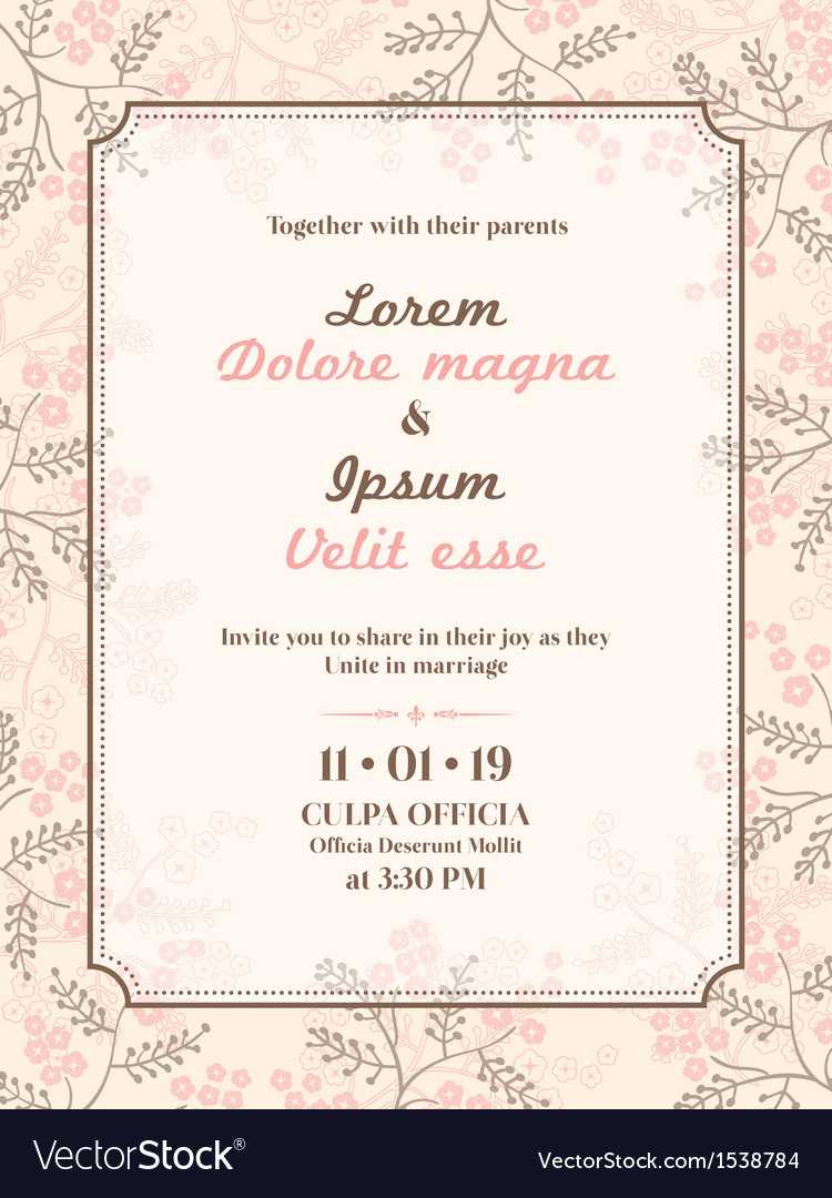 Wedding Invitation Card Template With Invitation Cards Templates For Marriage