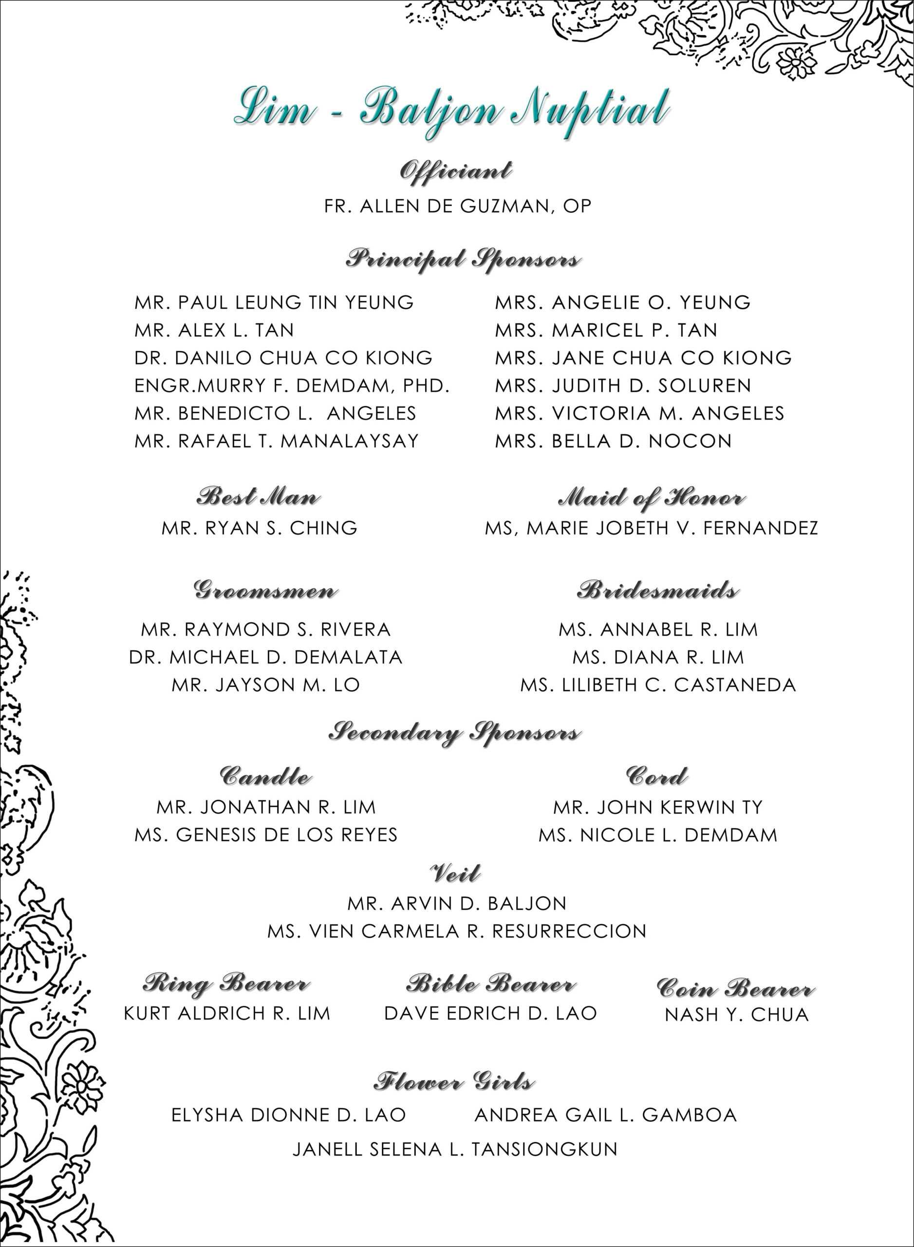 Wedding Invitation With Sponsors In 2019 | Wedding For Sponsor Card Template