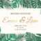 Wedding Marriage Event Invitation Card Template. Exotic Tropical.. Regarding Event Invitation Card Template