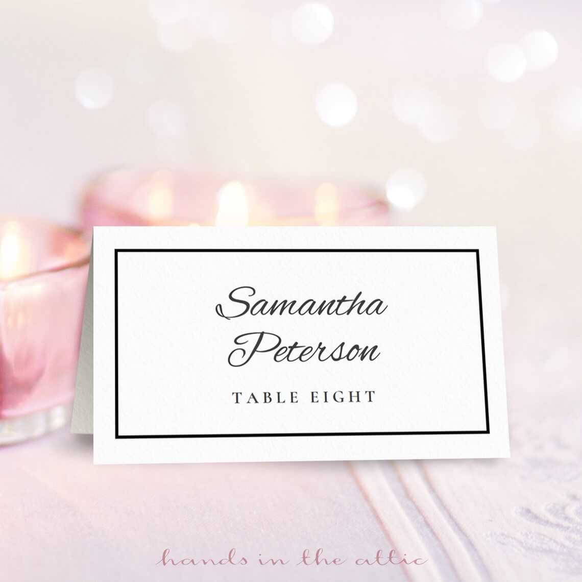Wedding Place Card Template | Free Place Card Template Intended For Place Card Setting Template