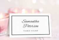 Wedding Place Card Template | Free Place Card Template within Free Place Card Templates Download