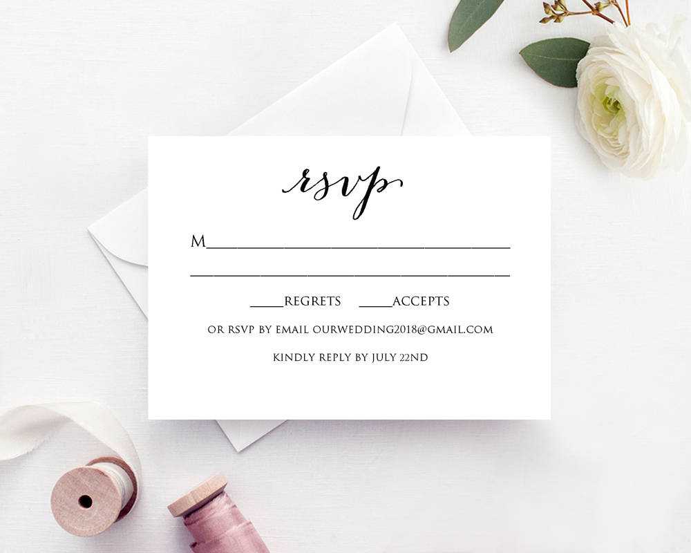 Wedding Rsvp Card Template · Wedding Templates And Printables Regarding Free Printable Wedding Rsvp Card Templates